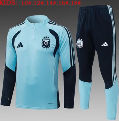 Chándal Argentina 2026 (Cielo azul Half Zip) - NIÑOS